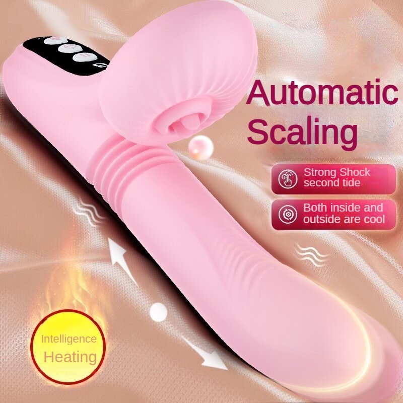 Princess Passion Telescopic Heat Thrusting Vibrators Dual Stimulator - Image 3
